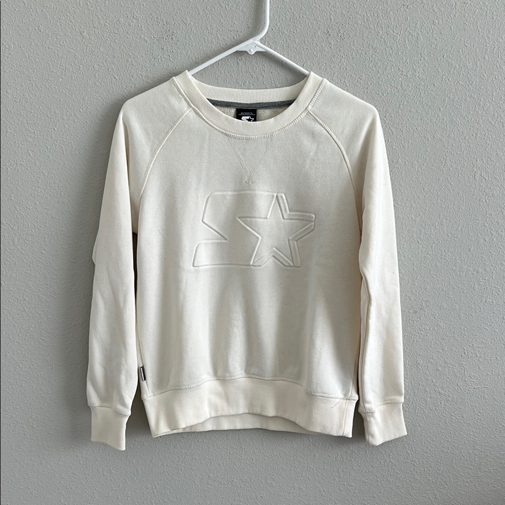 Starter Cream Star sweatshirt small
